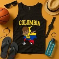 Colombia Soccer Colombian Football Dabbing Tank Top thumb 4