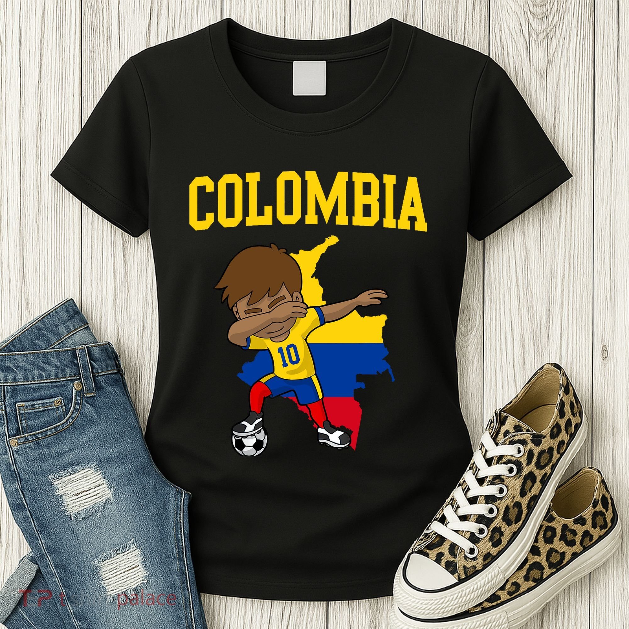 Colombia Soccer Colombian Football Dabbing Women's T-Shirt