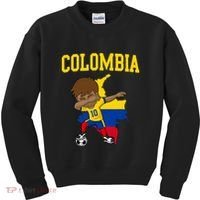 Colombia Soccer Colombian Football Dabbing Kids Sweatshirt thumb 0