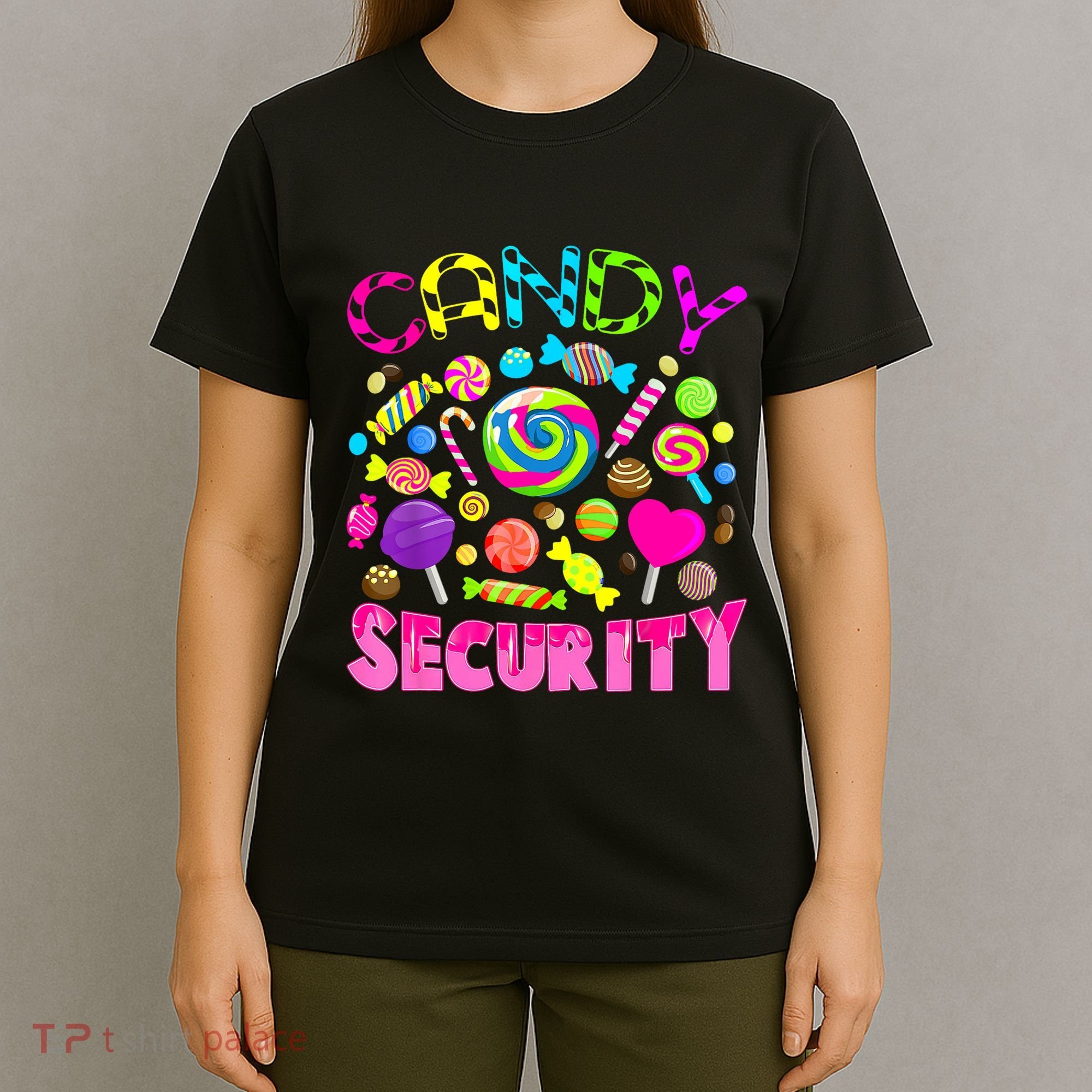 Candy Security Candyland Costume Teens Adult T-Shirt