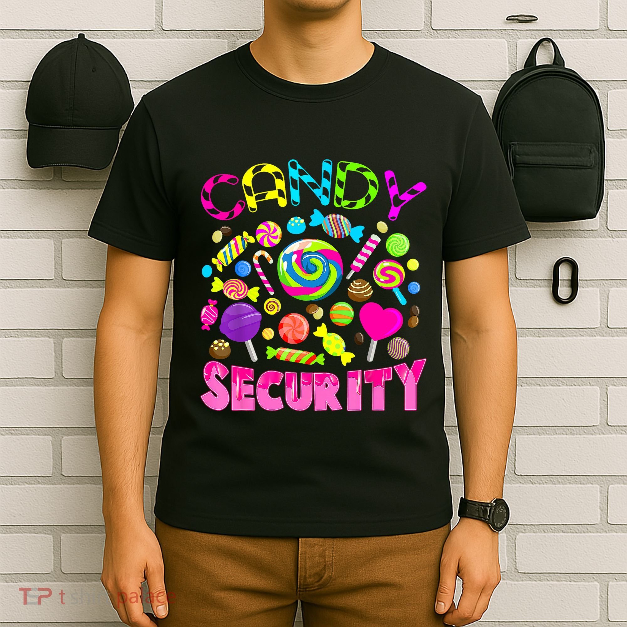 Candy Security Candyland Costume Teens Adult T-Shirt