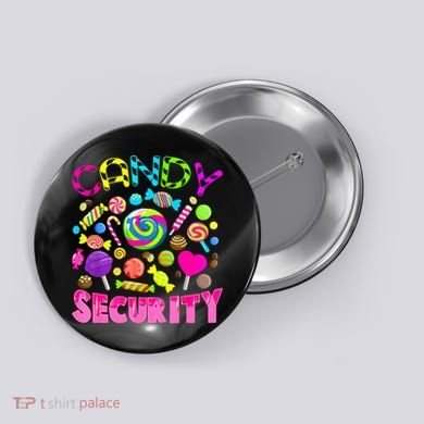 Candy Security Candyland Costume Teens Adult Button