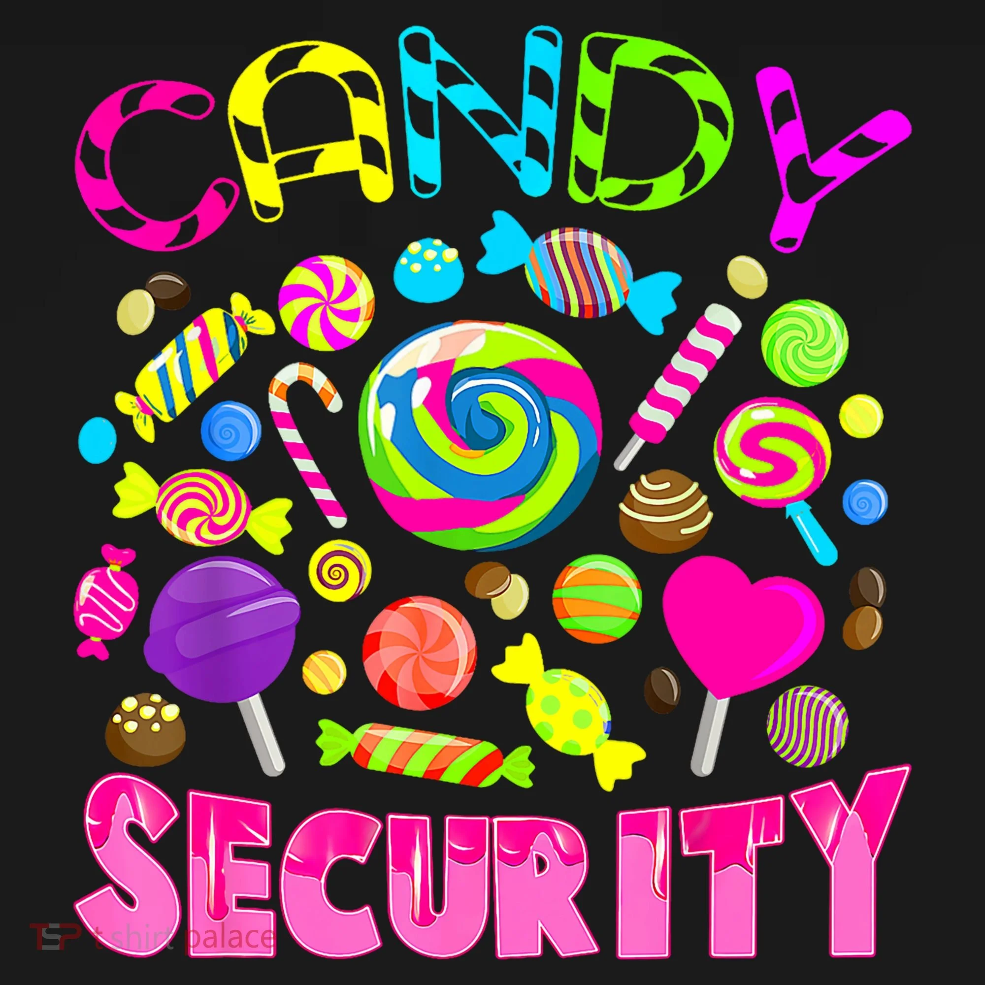 Candy Security Candyland Costume Teens Adult Button