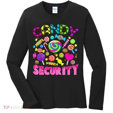 Candy Security Candyland Costume Teens Adult Women's Long Sleeve Shirt