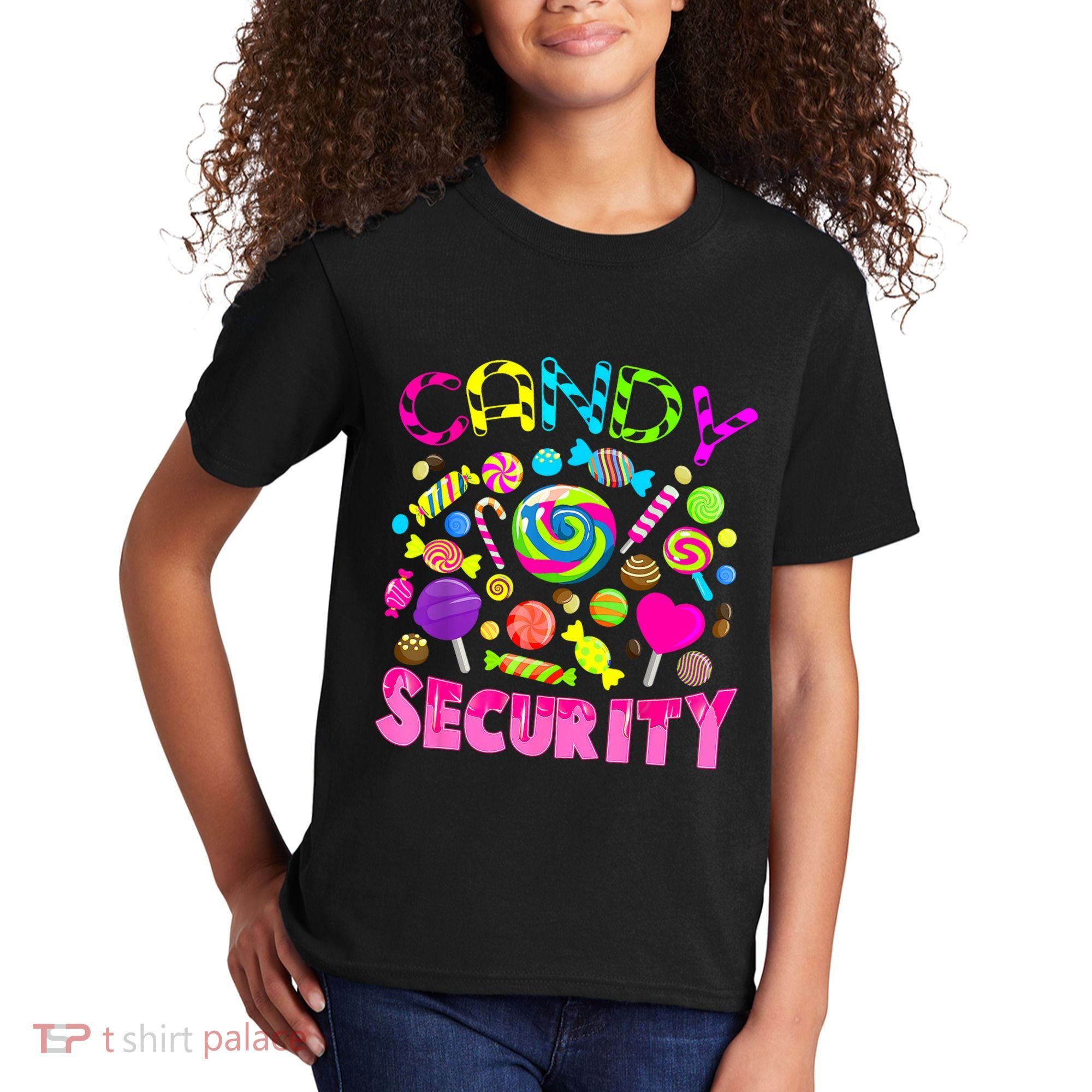 Candy Security Candyland Costume Teens Adult Kids T-Shirt