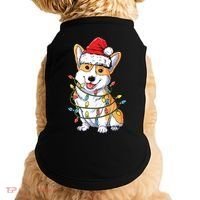 Corgi Santa Christmas Tree Lights Xmas Doggie Tank thumb 0