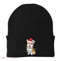 Corgi Santa Christmas Tree Lights Xmas Beanie thumb 0