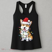Corgi Santa Christmas Tree Lights Xmas Women's Tank Top thumb 3