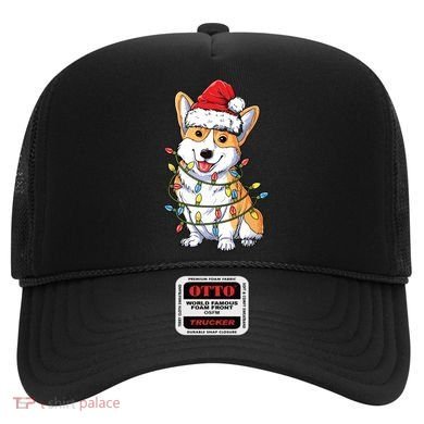 Corgi Santa Christmas Tree Lights Xmas Hat