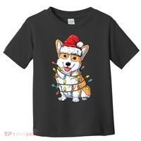 Corgi Santa Christmas Tree Lights Xmas Toddler T-Shirt thumb 0