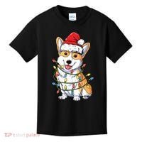 Corgi Santa Christmas Tree Lights Xmas Kids T-Shirt thumb 0