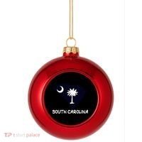 Cool South Carolina State Plastic Christmas Ball Ornament thumb 0