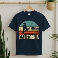 California Surf CA Vintage Retro Men Women Kids Surfer Sunset T-Shirt thumb 2