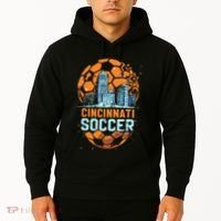 Cincinnati Soccer City Skyline Cool Cincy 513 Hoodie thumb 2