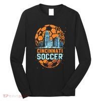 Cincinnati Soccer City Skyline Cool Cincy 513 Long Sleeve Shirt thumb 0