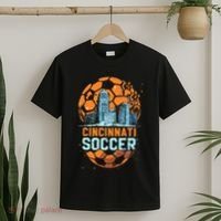 Cincinnati Soccer City Skyline Cool Cincy 513 T-Shirt thumb 2
