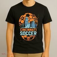 Cincinnati Soccer City Skyline Cool Cincy 513 T-Shirt thumb 3