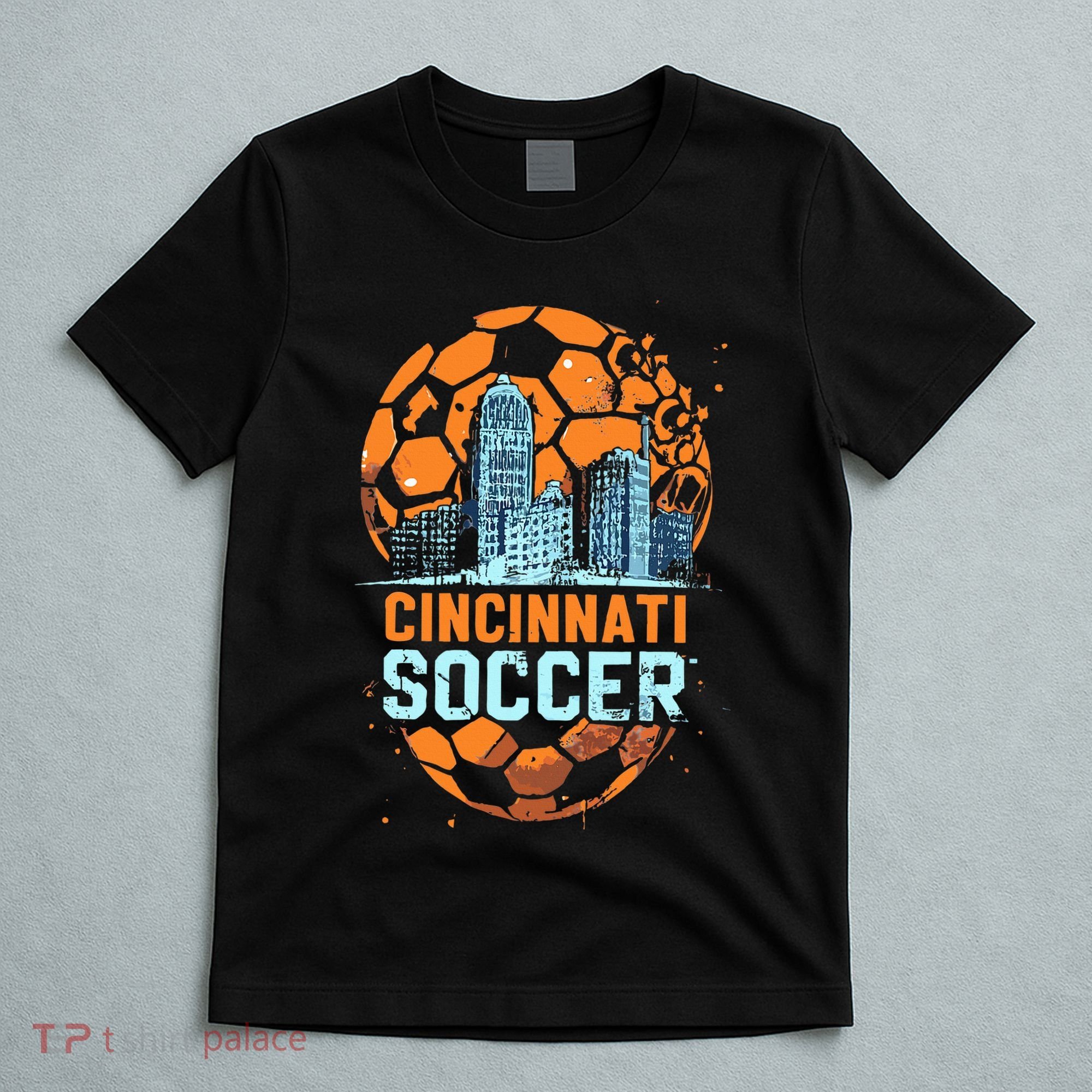 Cincinnati Soccer City Skyline Cool Cincy 513 T-Shirt