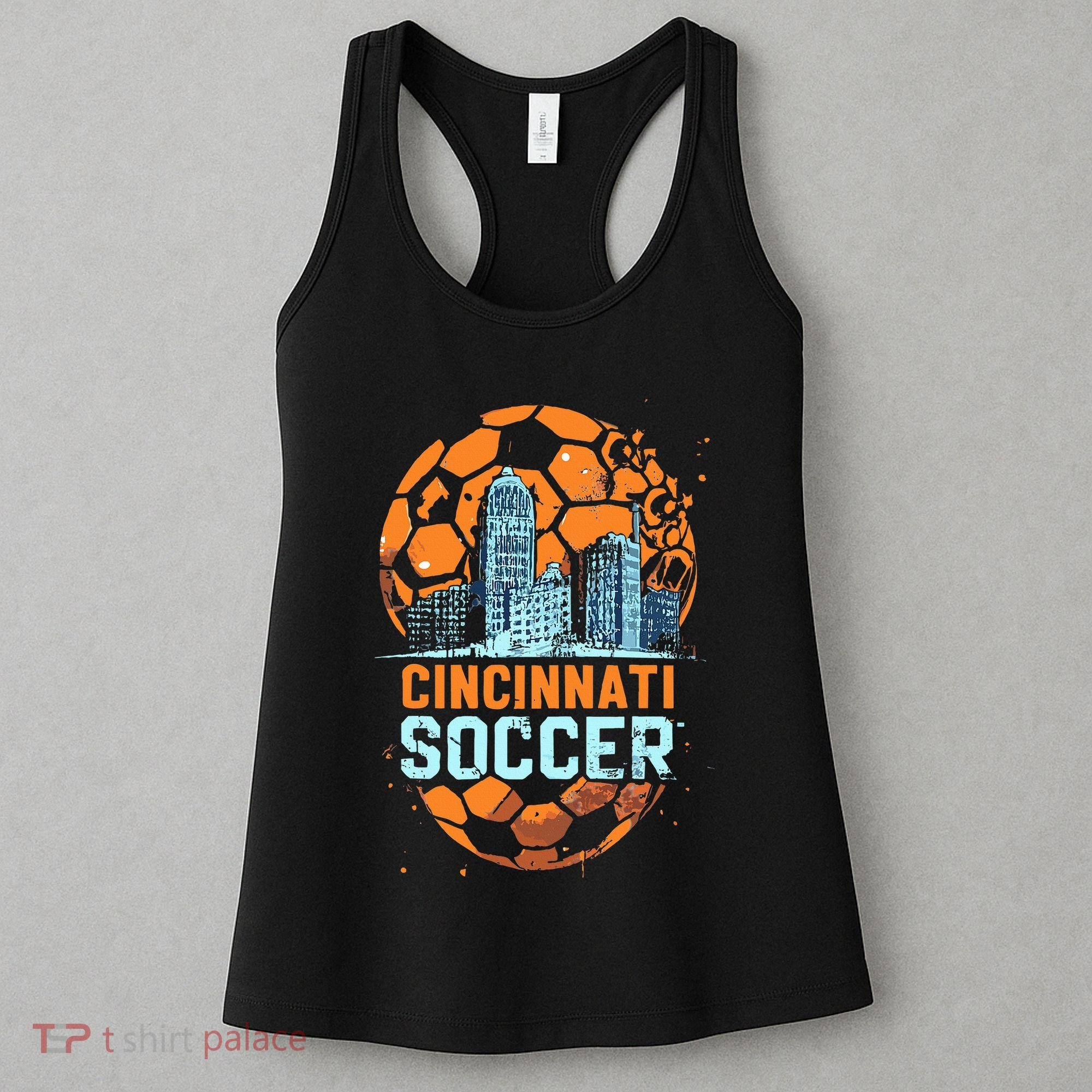 Cincinnati Soccer City Skyline Cool Cincy 513 Women's Tank Top