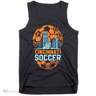 Cincinnati Soccer City Skyline Cool Cincy 513 Tank Top
