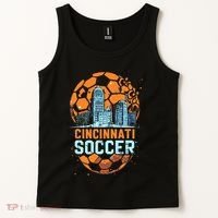 Cincinnati Soccer City Skyline Cool Cincy 513 Tank Top thumb 2
