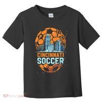 Cincinnati Soccer City Skyline Cool Cincy 513 Toddler T-Shirt thumb 0