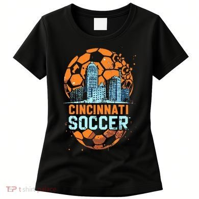 Cincinnati Soccer City Skyline Cool Cincy 513 Women's T-Shirt
