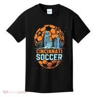 Cincinnati Soccer City Skyline Cool Cincy 513 Kids T-Shirt thumb 0