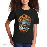 Cincinnati Soccer City Skyline Cool Cincy 513 Kids T-Shirt thumb 2