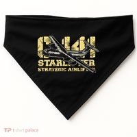 C141 Starlifter C141 Strategic Airlifter Military Aircraft USA-Made Doggie Bandana thumb 0