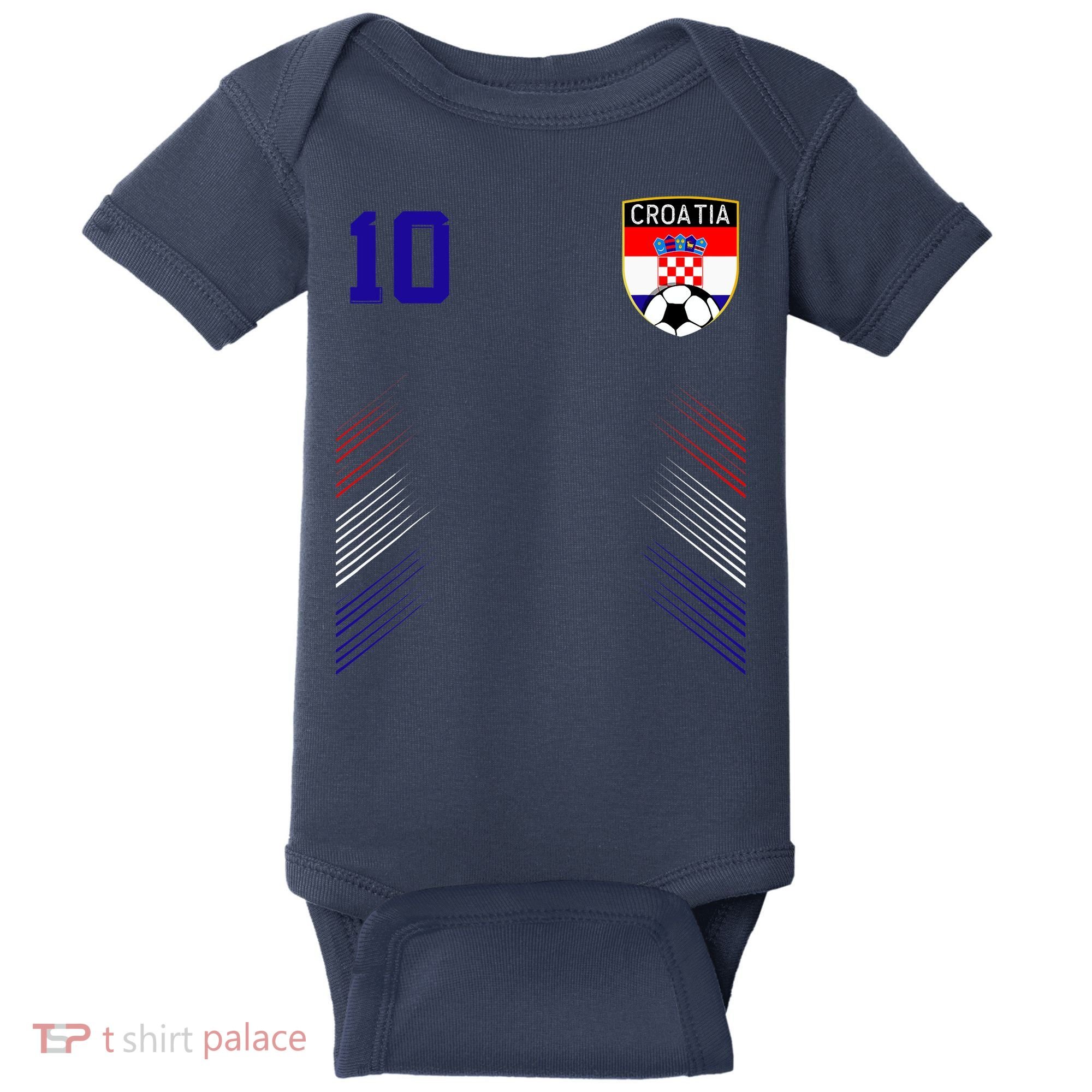 Croatia Soccer Croatian Football Retro 10 Jersey Baby Bodysuit