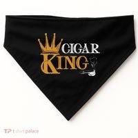 Cigar Smoking Connoisseur Tobacco Cigar King USA-Made Doggie Bandana thumb 0