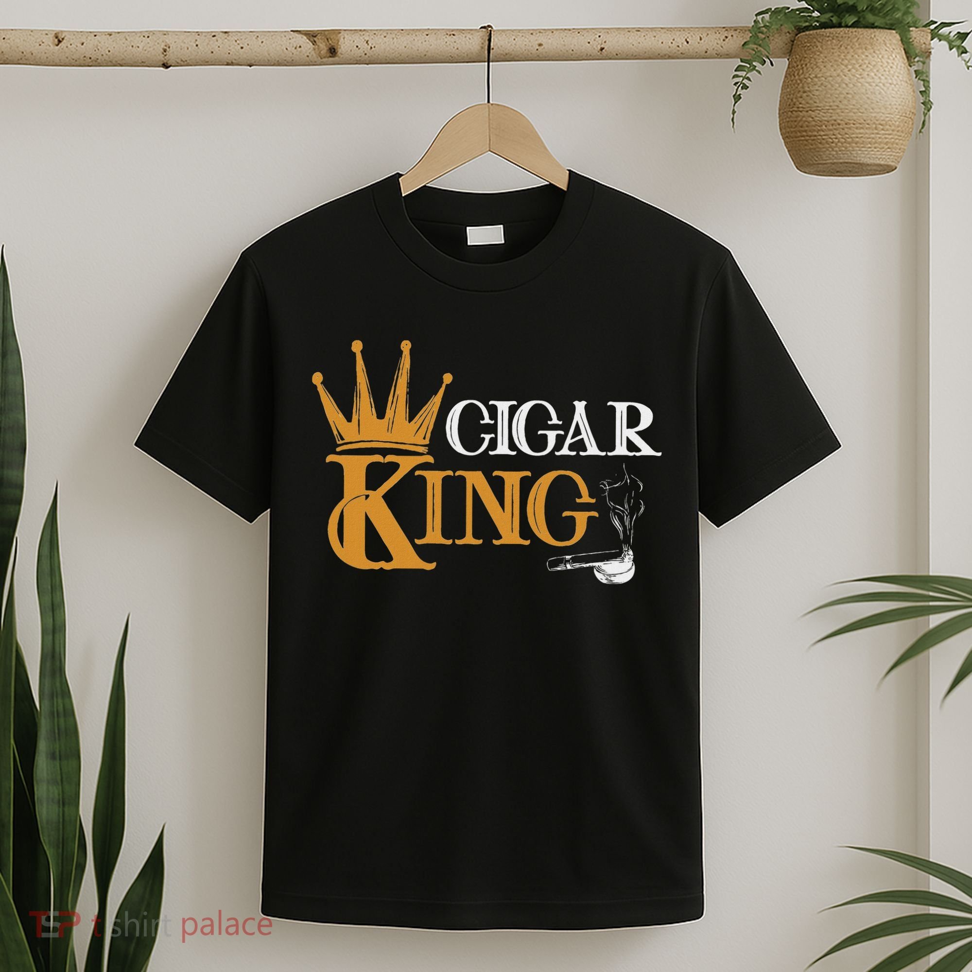 Cigar Smoking Connoisseur Tobacco Cigar King T-Shirt