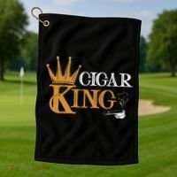 Cigar Smoking Connoisseur Tobacco Cigar King Golf Towel thumb 1