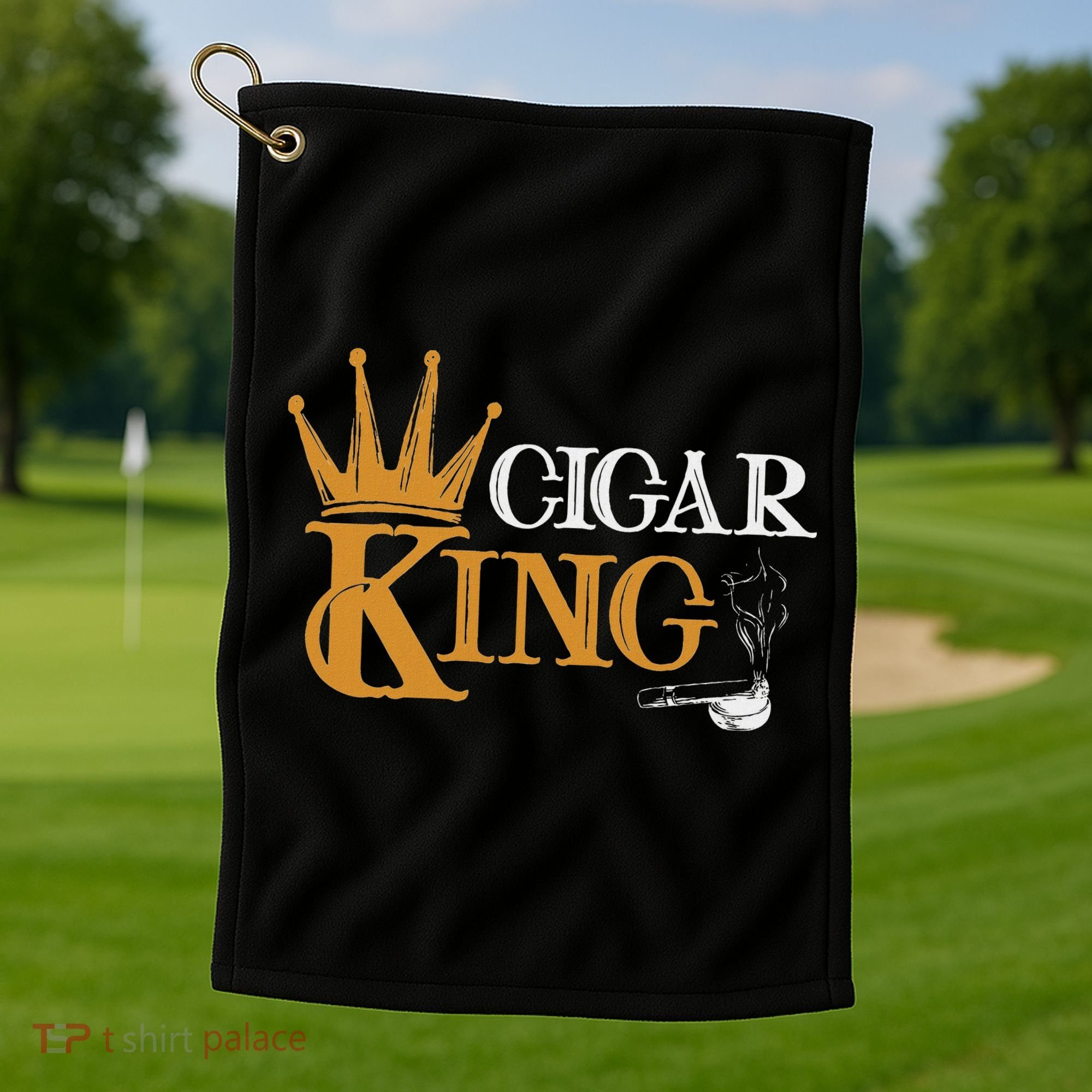 Cigar Smoking Connoisseur Tobacco Cigar King Golf Towel
