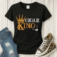Cigar Smoking Connoisseur Tobacco Cigar King Women's T-Shirt thumb 3