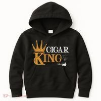 Cigar Smoking Connoisseur Tobacco Cigar King Kids Hoodie thumb 0