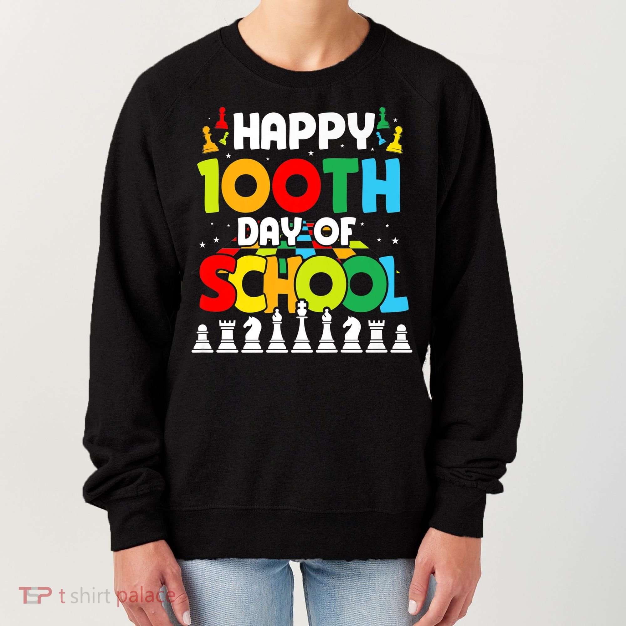 Chess Stuff Chess Club Chess Merch 100th Day Of School Chess Gift Women's Sweatshirt