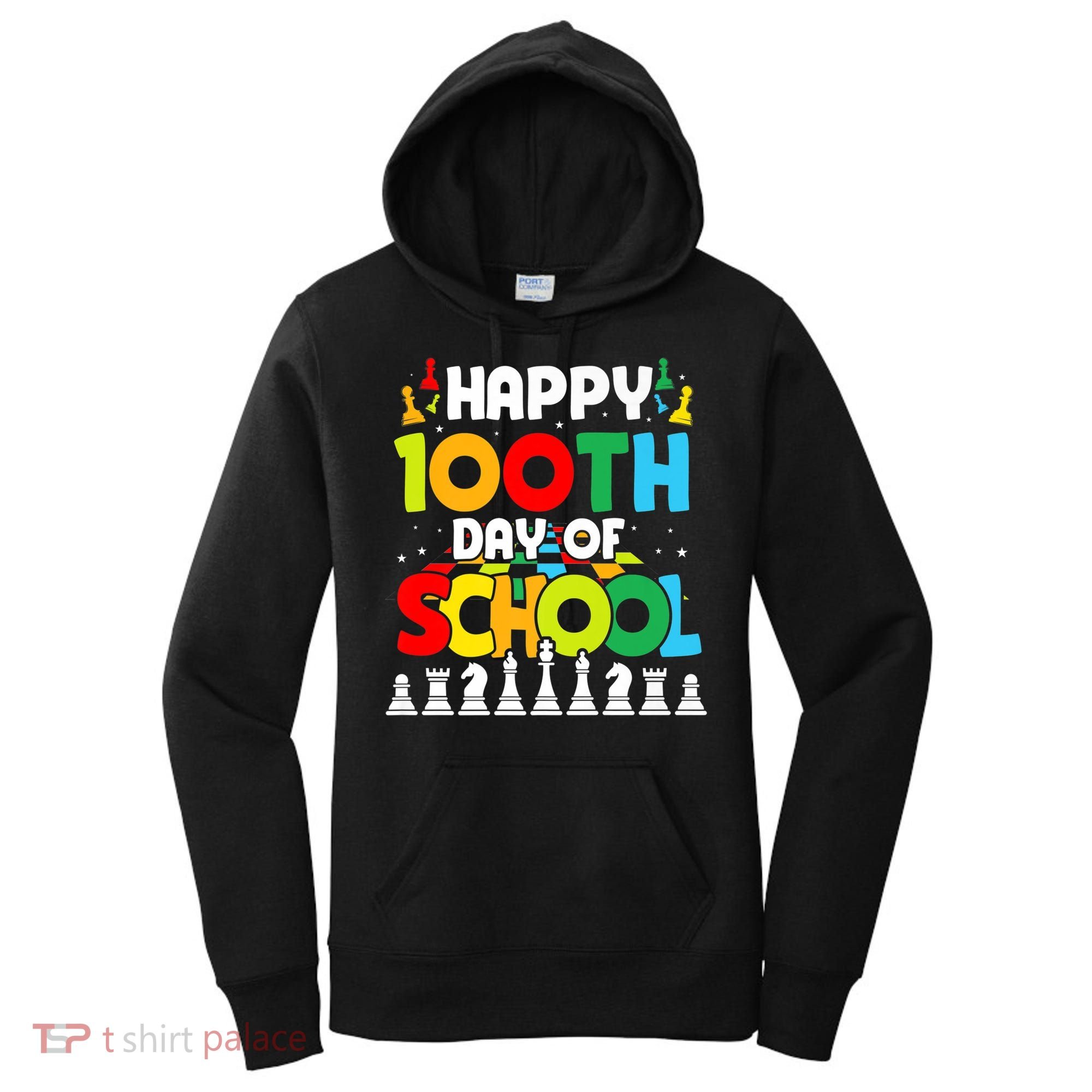 Chess Stuff Chess Club Chess Merch 100th Day Of School Chess Gift Women's Hoodie