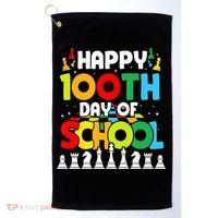 Chess Stuff Chess Club Chess Merch 100th Day Of School Chess Gift Golf Towel thumb 0
