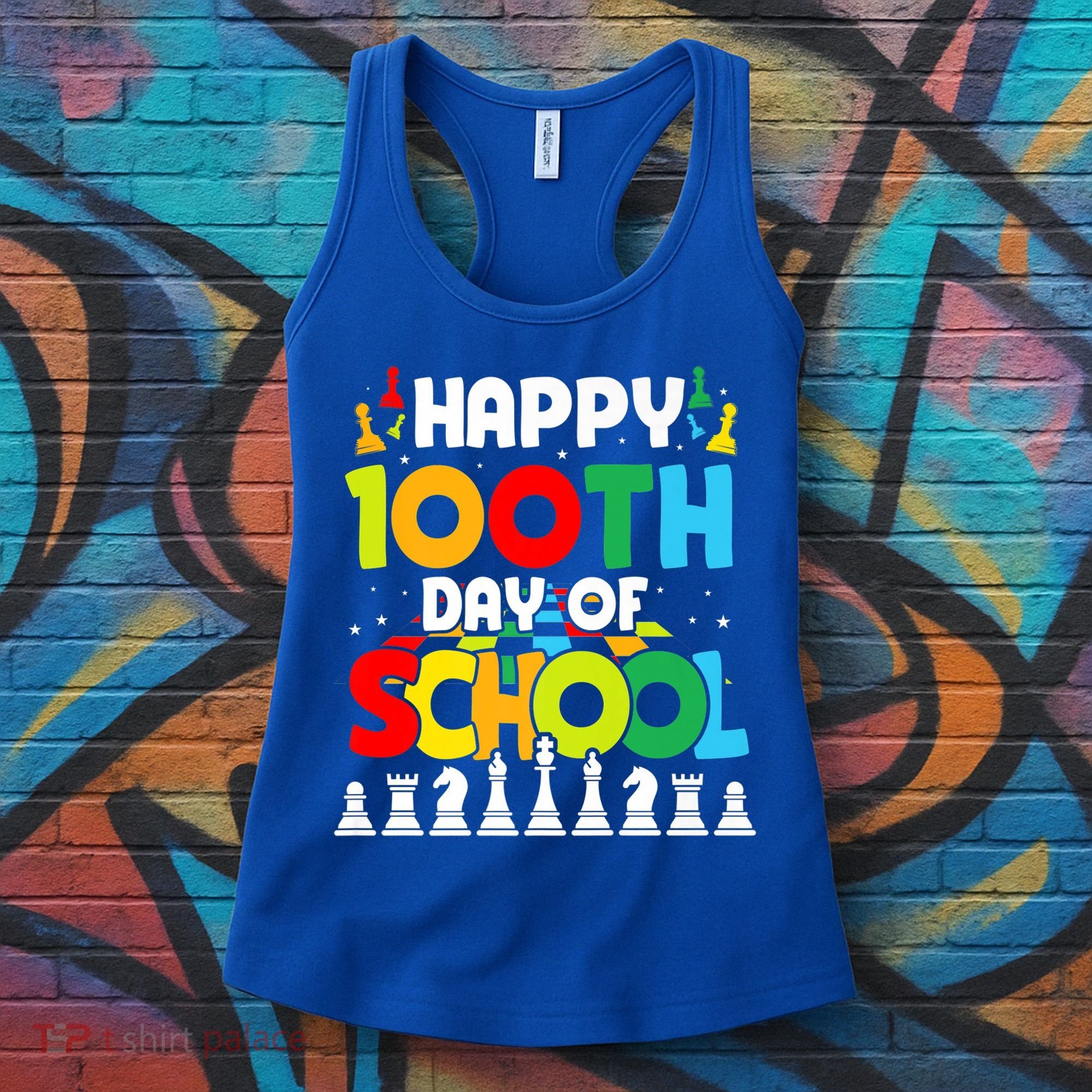 Chess Stuff Chess Club Chess Merch 100th Day Of School Chess Gift Women's Tank Top