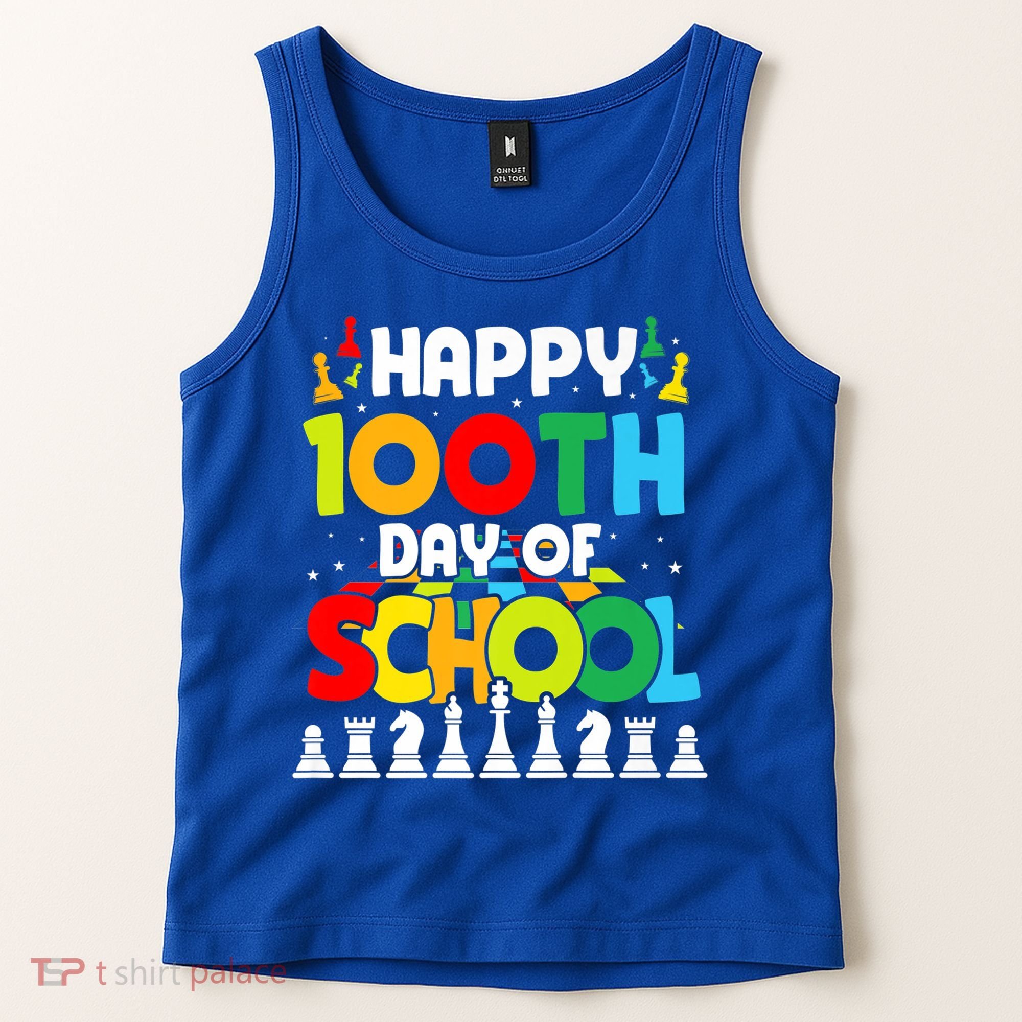 Chess Stuff Chess Club Chess Merch 100th Day Of School Chess Gift Tank Top
