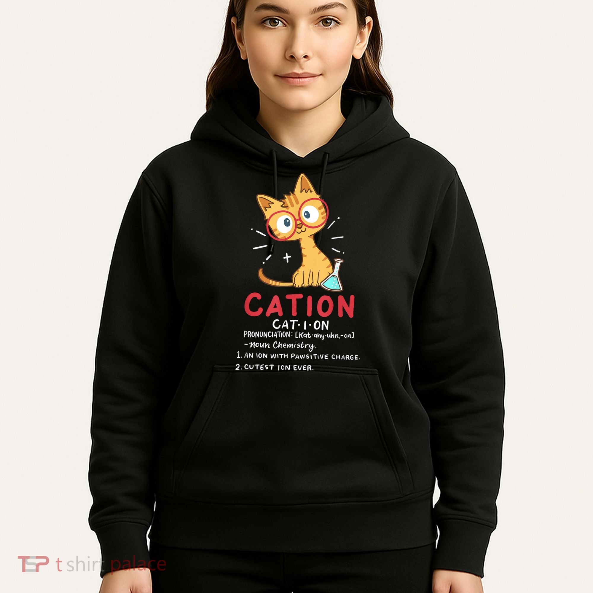 Cation Science Cat Funny Chemistry Chemist Science Teacher Hoodie
