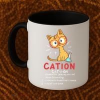 Cation Science Cat Funny Chemistry Chemist Science Teacher Coffee Mug thumb 2