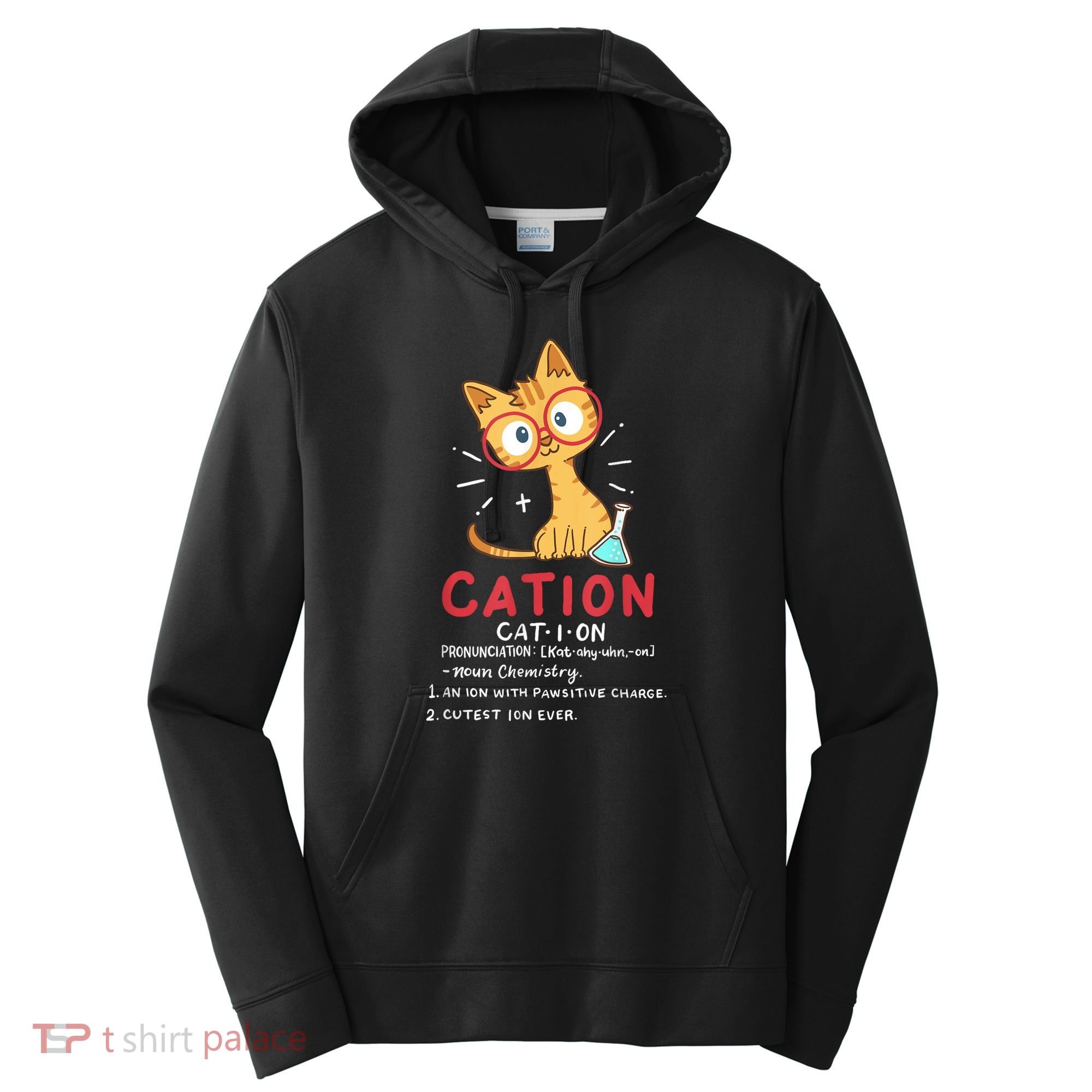 Cation Science Cat Funny Chemistry Chemist Science Teacher Performance Fleece Hoodie
