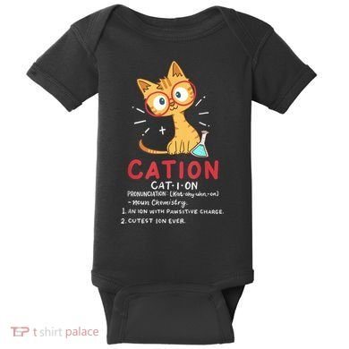 Cation Science Cat Funny Chemistry Chemist Science Teacher Baby Bodysuit