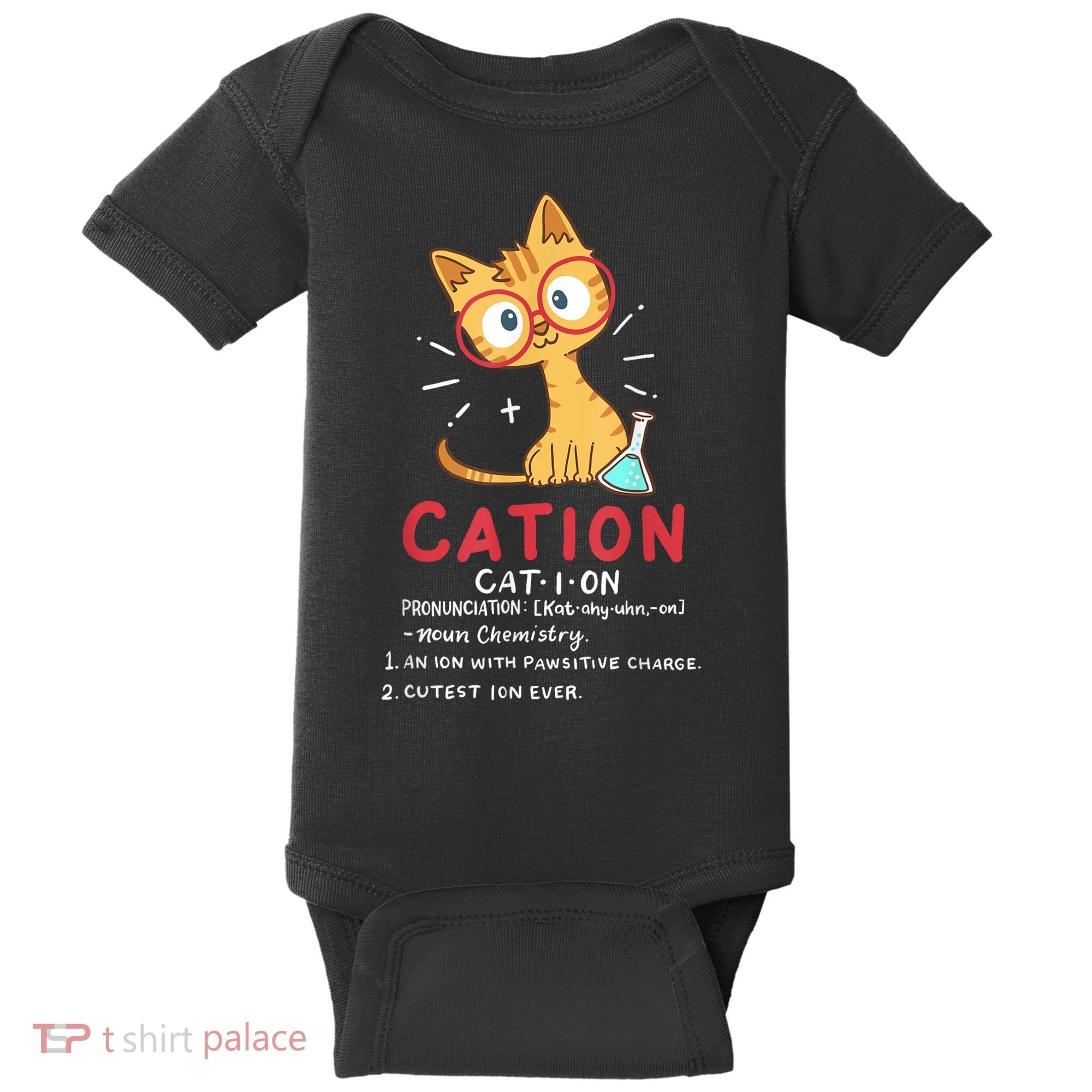 Cation Science Cat Funny Chemistry Chemist Science Teacher Baby Bodysuit