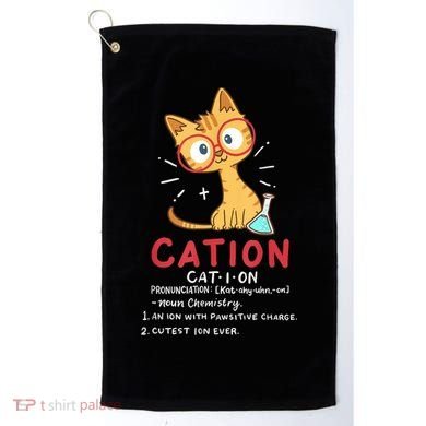 Cation Science Cat Funny Chemistry Chemist Science Teacher Golf Towel