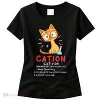 Cation Science Cat Funny Chemistry Chemist Science Teacher Women's T-Shirt thumb 0