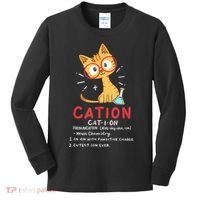 Cation Science Cat Funny Chemistry Chemist Science Teacher Kids Long Sleeve Shirt thumb 0